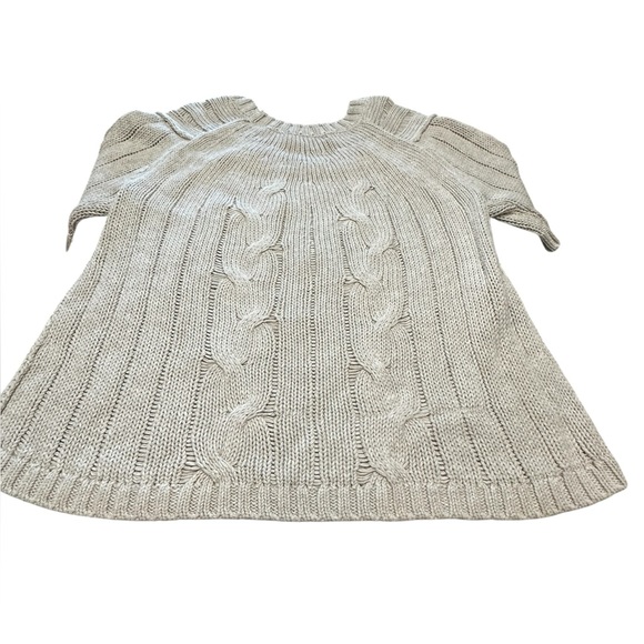 Nine West Jeans Knit Short Sleeve Cream Sweater - Picture 11 of 14